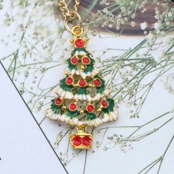 ππ Beautiful Christmas π Tree Pendant Necklace - Picture 1 of 5